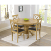 Ashley Solid Hardwood Round Dining Table with 4 Dining Chairs