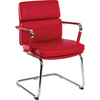 Aspen Cantilever Faux Leather Office Chair (Various Colours Available) (Chair Colour: Red)