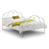 Ava White Metal Bed Frame (Bed Size: King)