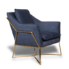 Ayden Denim Effect Royal Lounge Chair