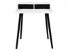 Bali Black & White Open Storage Desk with Angled Legs