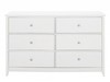Ballimo White Wooden Lacquered 3 3 Chest of Drawers