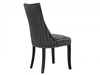 Balmoral Black Velvet Stripe Fabric Pair of Dining Chairs
