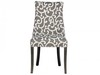 Balmoral Charcoal Scroll Retro Pair of Fabric Dining Chairs