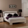 Bari White High Gloss Bed Frame (Bed Size: Double)