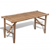 Becrux Folding Bamboo Garden Bench - 118 cm