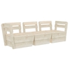 Becrux Garden 3-Seater Pallet Sofa Impregnated Spruce Wood