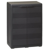 Becrux Garden Storage Cabinet with 1 Shelf - Black