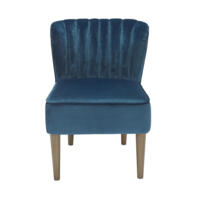 Bella Crushed Velvet Chair - Various Colours Available (Colour: Midnight Blue)