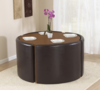 Bentley Round Stowaway 4 Seater Dining Set (Table Colour: Walnut)