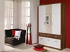 Bremen White & Chestnut 3 Door 6 Drawer Combi Wardrobe