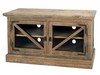 Brentwood Solid Pine & Glass 2 Door TV Unit