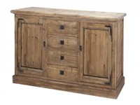 Brentwood Solid Pine 4 Drawer Sideboard