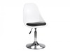 Brimus Pair Of White Bar Stool with Black Faux Leather Seat Pad