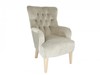Bristol Soft Velvet Mystic Putty Buttoned Back Armchair
