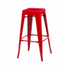 Bronx Red Metal Bar Stools (Number Of Stools: 4)