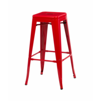 Bronx Red Metal Bar Stools (Number Of Stools: 4)