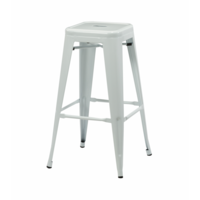 Bronx White Metal Bar Stools (Number Of Stools: 4)