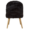 Cabaret Soft Faux Fur Chair (Chair Colour: Black)