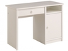 Camille White Lacquered Desk with Drawer & Cupboard