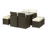 Cannes Rattan Cube Set in Brown