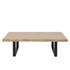 Cannington Acacia Coffee Table Wood and Black Metal