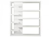 Canyon White High Gloss Wide Bookcase
