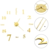 Capella 3D Wall Clock Modern Design 100 cm XXL Gold