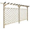 Capella Garden Lattice Fence with Pergola Top Wood