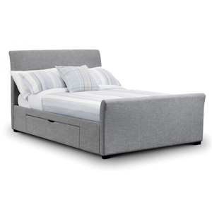 Capri Light Grey Fabric Storage Bed Frame (Bed Size: Double)