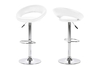 Caspian Bar Stool White Faux Leather (Single)