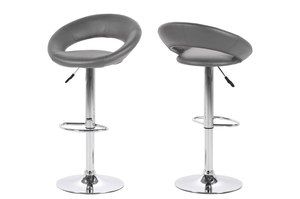 Caspian Grey Faux Leather Bar Stool (Single)