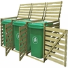 Castor Triple Wheelie Bin Shed 240 L Impregnated Wood