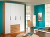 Chroma Alpine White & Heart Beech 4 Door Wardrobe