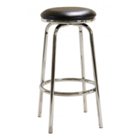 Chrome and Black Bar Stool