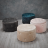 Cleo Velvet Storage Ottoman - Various Colours Available (Colour: Charcoal)