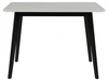 Club White & Black Rectangular Dining Table
