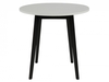 Club White & Black Round Dining Table