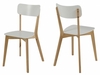 Club White Lacquered Pair of Dining Chairs