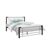 Cole Metal Bed Frame Black & Silver (Bed Size: Double)