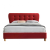 Cologne Fabric Bed Frame (Various Colours Available) (Bed Colour: Red,  Bed Size: Small Double)