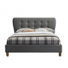 Cologne Grey Retro Fabric Bed Frame (Bed Size: Small Double)