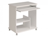 Compact White Finished Desk with Keyboard Holder & Printer Shelf