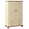 Copenhagen 2 Door 2 Drawer Combi Wardrobe Cream & Pine