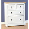 Corona 4 Drawer Chest White/Pine