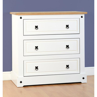 Corona White 3 Drawer Chest