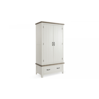 Cranmore White Painted Pine 2 Door Wardrobe
