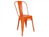 Cube Orange Metal Powder Coated Set of 4 Dining Chairs
