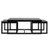 Curb Set of 3 Black Ash Veneer Coffee Tables