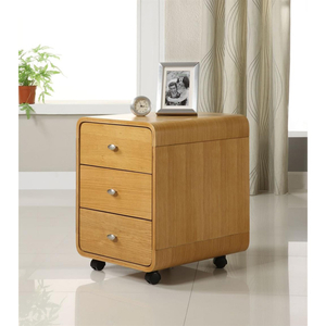 Curve 3 Drawer Pedestal Oak